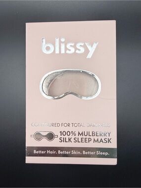 Blissy - 100% Mulberry Silk Sleep Mask - Blush Pink
